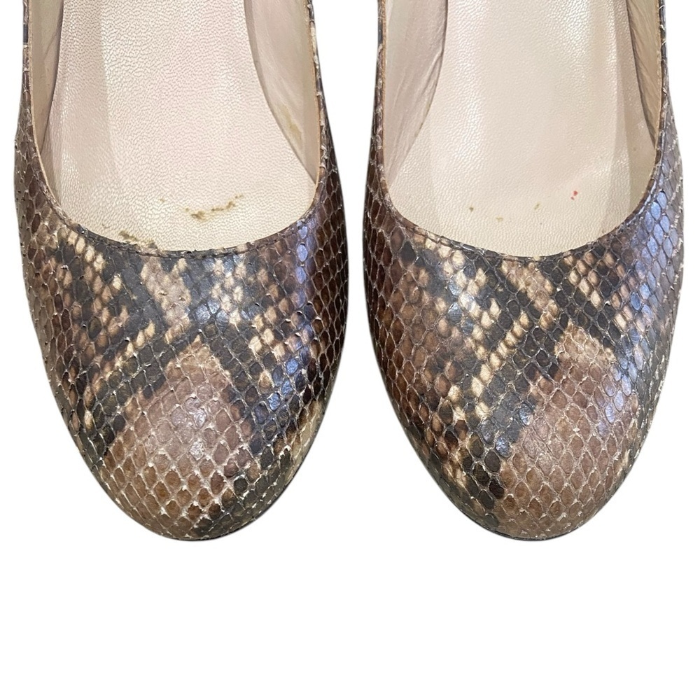 LK Bennett London python print taupe wedge round toe slip on shoes EU 40/10 - Picture 5 of 11
